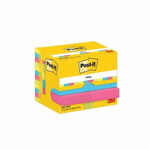 POST-IT Notes adhésives Energetic Collection 12 x 100 feuilles
