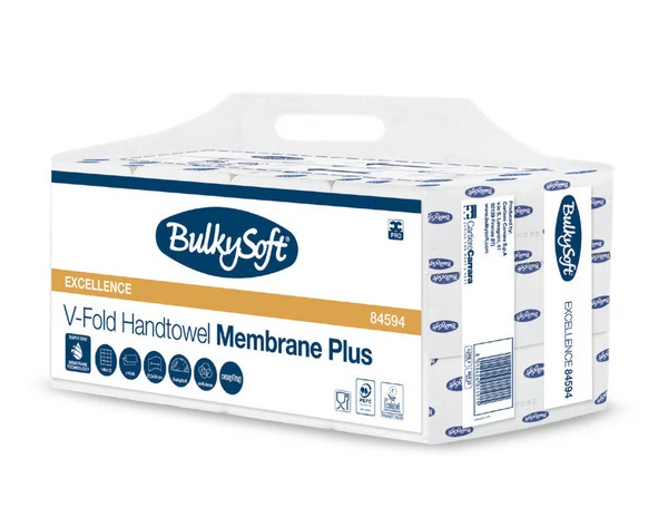 BULKYSOFT Essuie-mains en papier Excellence pliage V, 3 couches, blanc