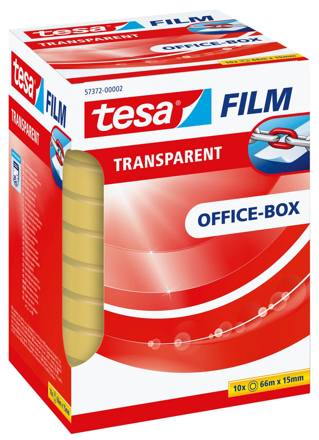 TESA Bande adhésive transparent Office-Box 66 m x 15 mm
