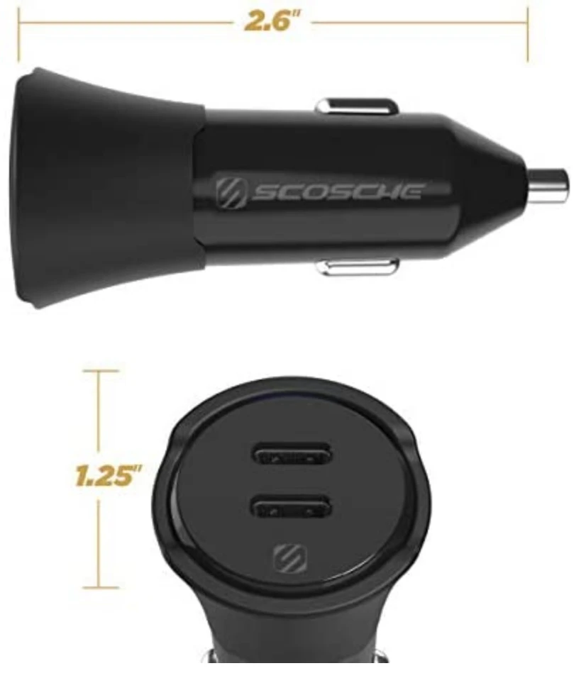 Scosche 40W Chargeur de voiture à double port