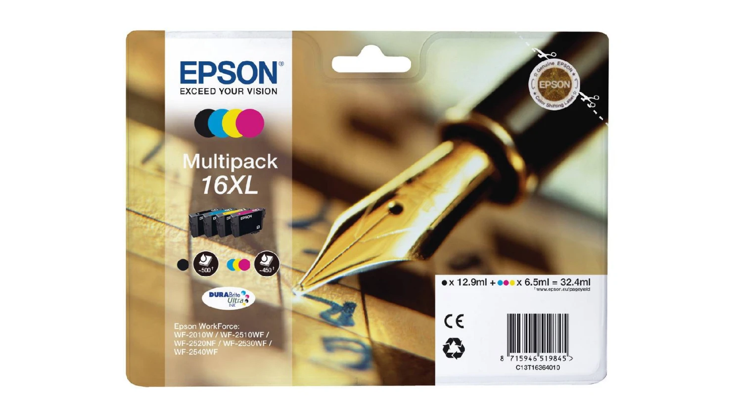 EPSON Multipack Tinte 16XL CMYBK