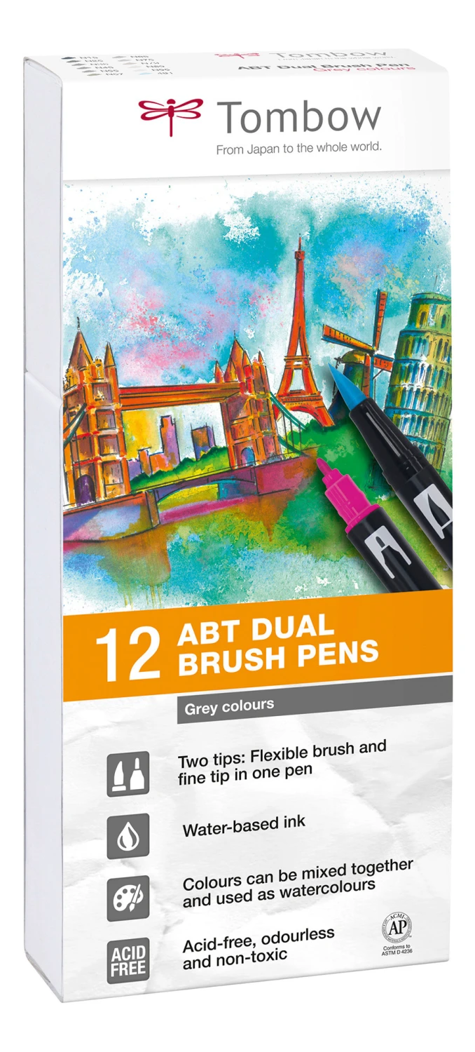 TOMBOW ABT-12P-3 Dual Brush Pen