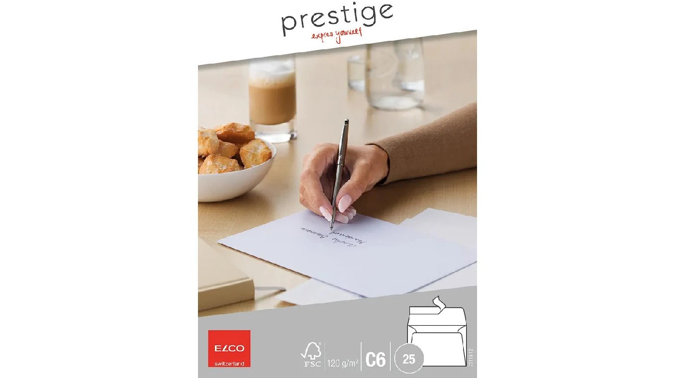 ELCO Enveloppe Prestige C6, sans fenêtre, 120 g/m2, 25 pcs.