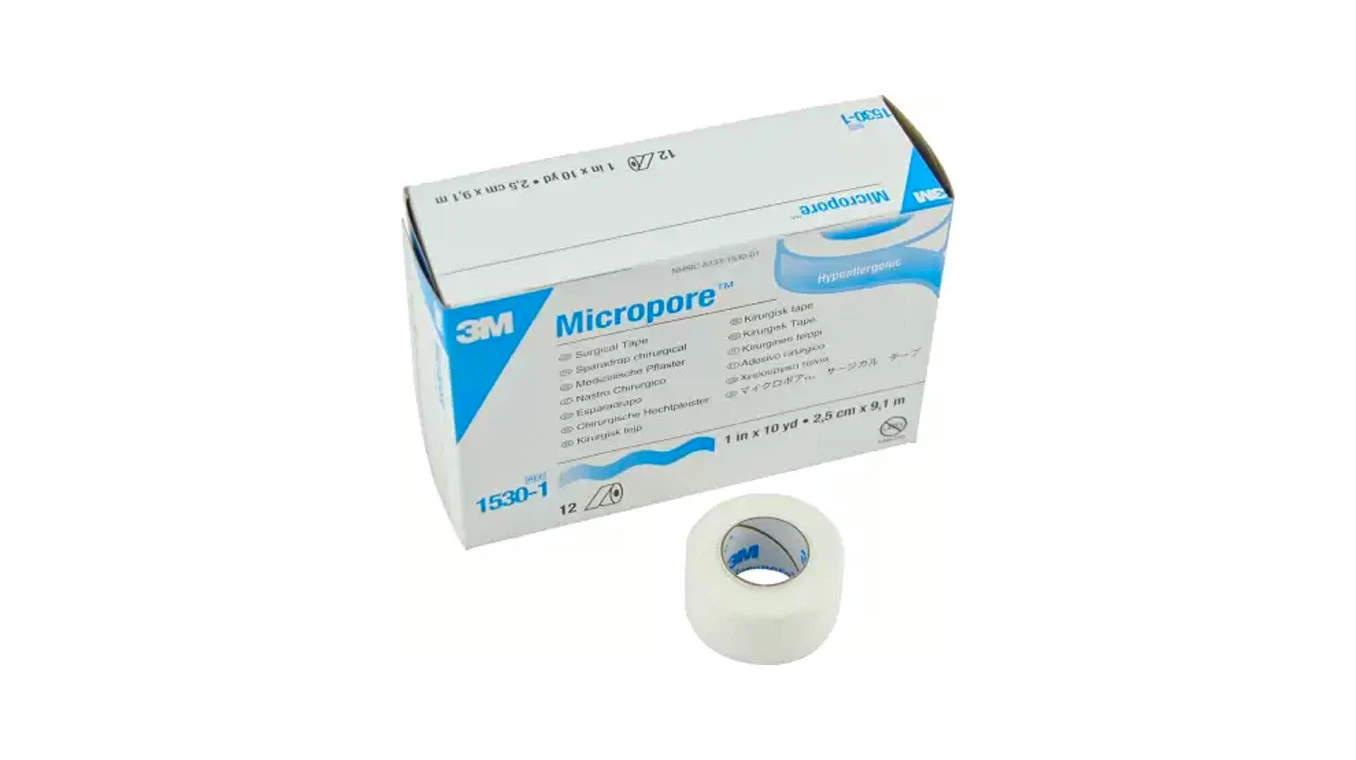3M MICROPORE Sparadrap non-tissé 12 pièces