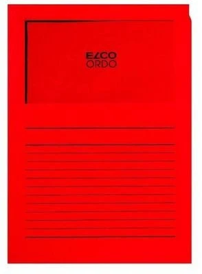 ELCO Ordo Classico avec lignes, rouge intense, paquet de 100 pièces