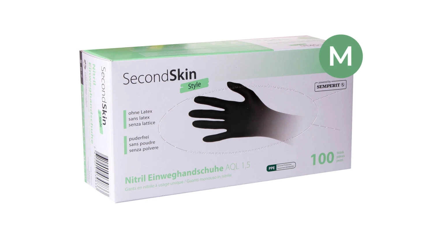 SECONDSKIN Nitrilhandschuhe Style Gr. M, 100 Stück