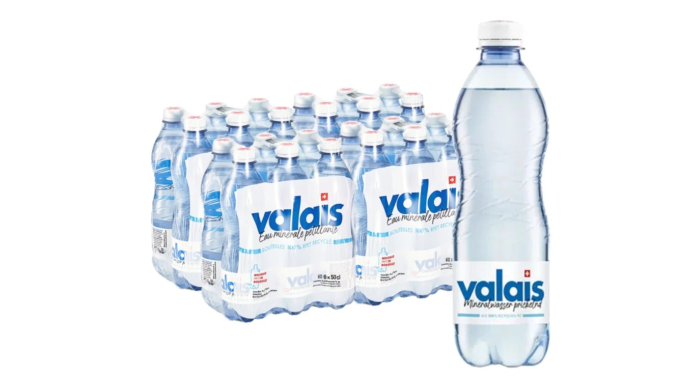 VALAIS Eau minérale prickelnd 24 x 500 ml