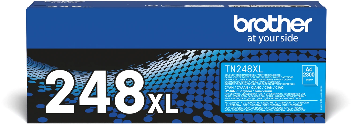 BROTHER TN248XLC Cyan Toner Cartridge ISO Yield 2300 pages TN248XLC