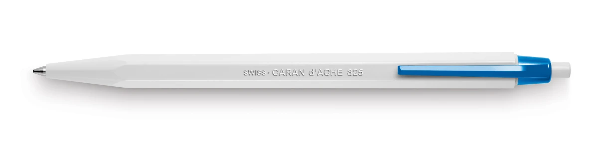 Caran D'Ache stylo à bille rétractable jetable 825 encre bleue