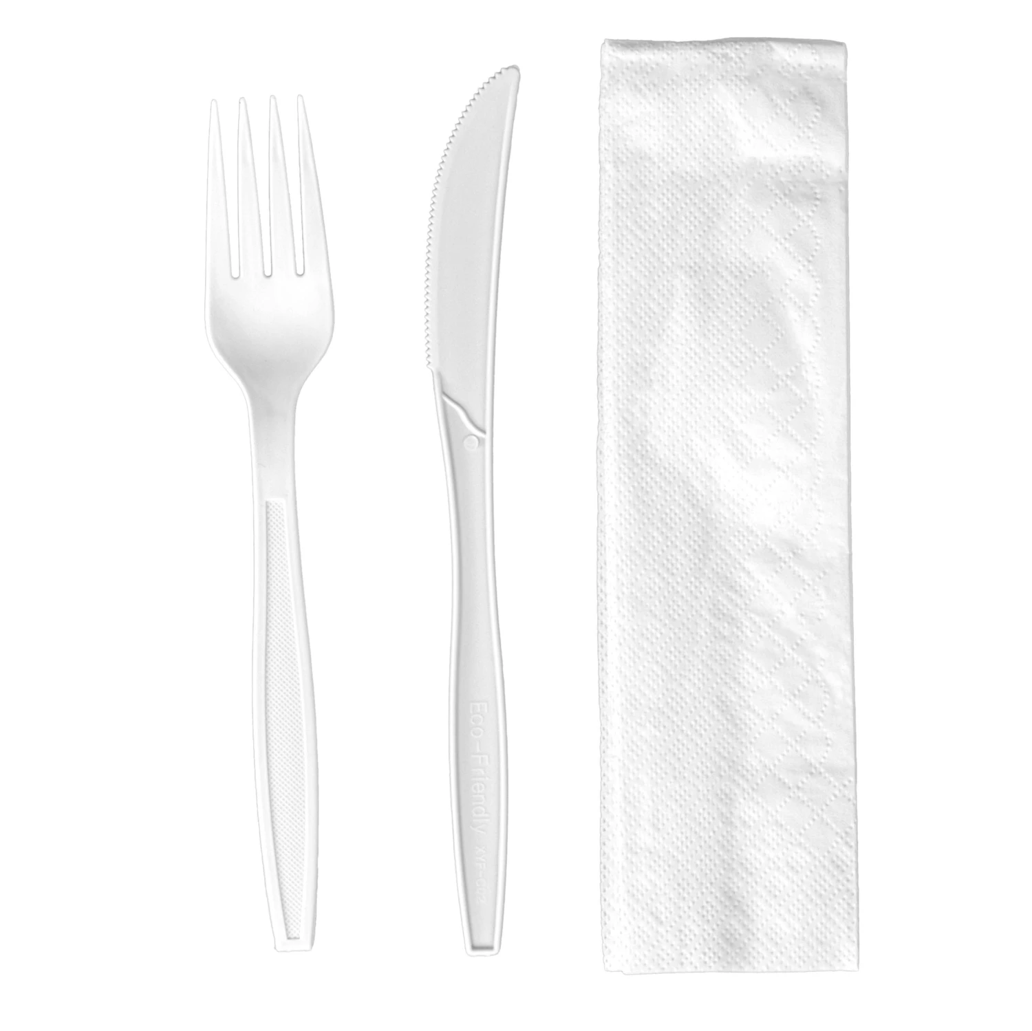 Set de couverts jetable 3 parties, 50 pièces