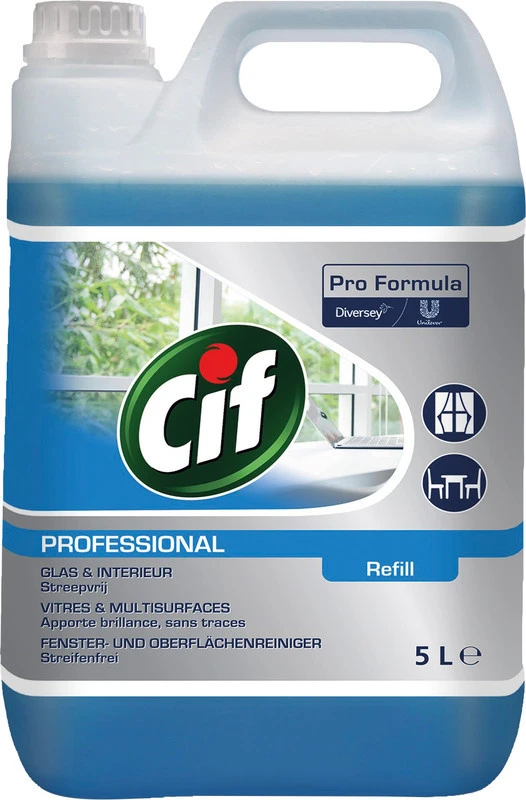 CIF Nettoyant vitres et universel Professional Glass & Multi Surface 5 L