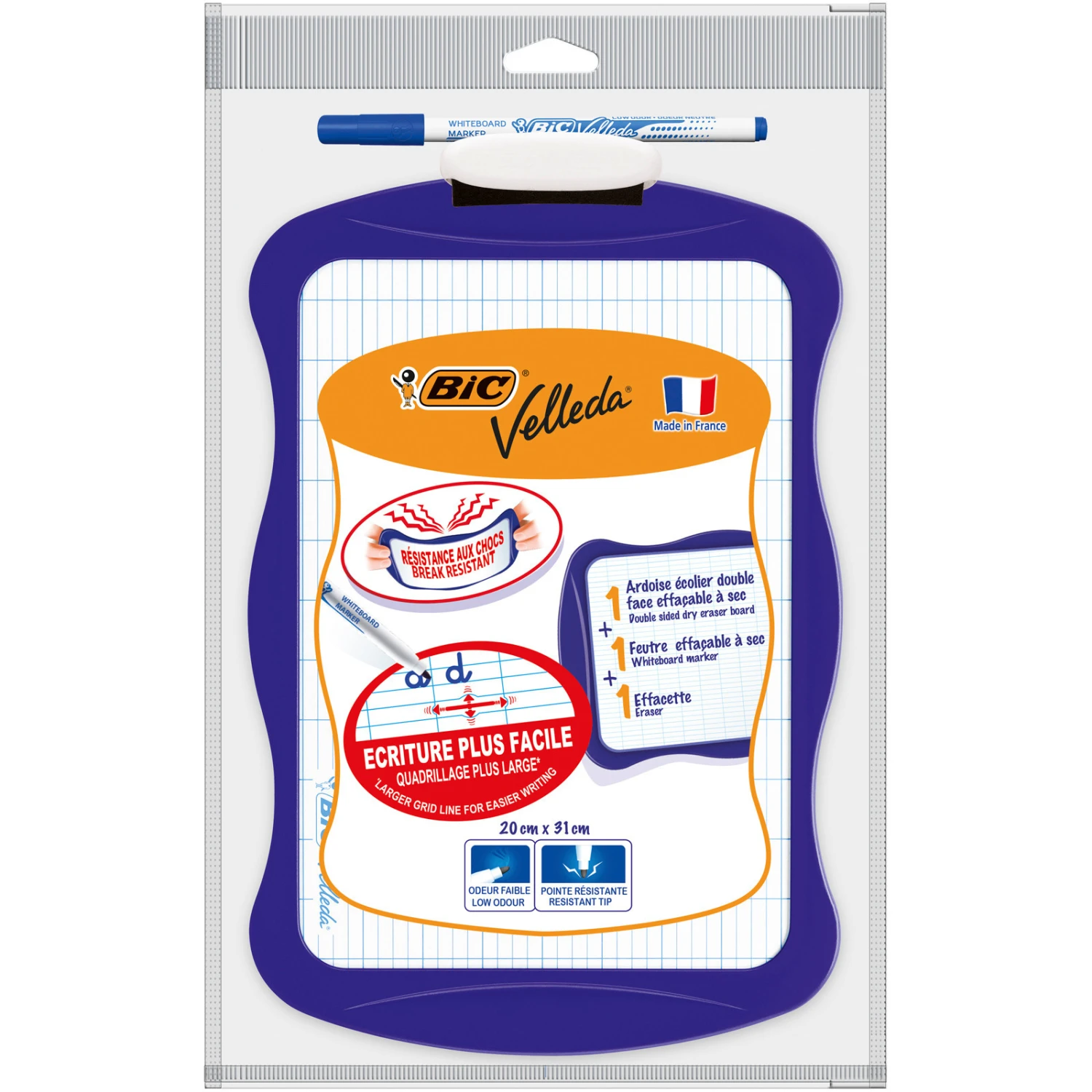 BIC Schultafel Whiteboard 20x31cm