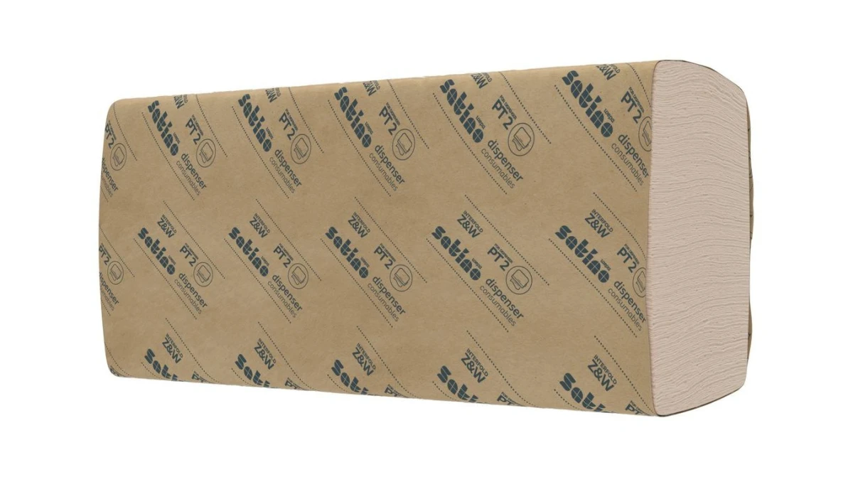 SATINO Papierhandtücher PureSoft Z-Falz, 2-lagig, natur