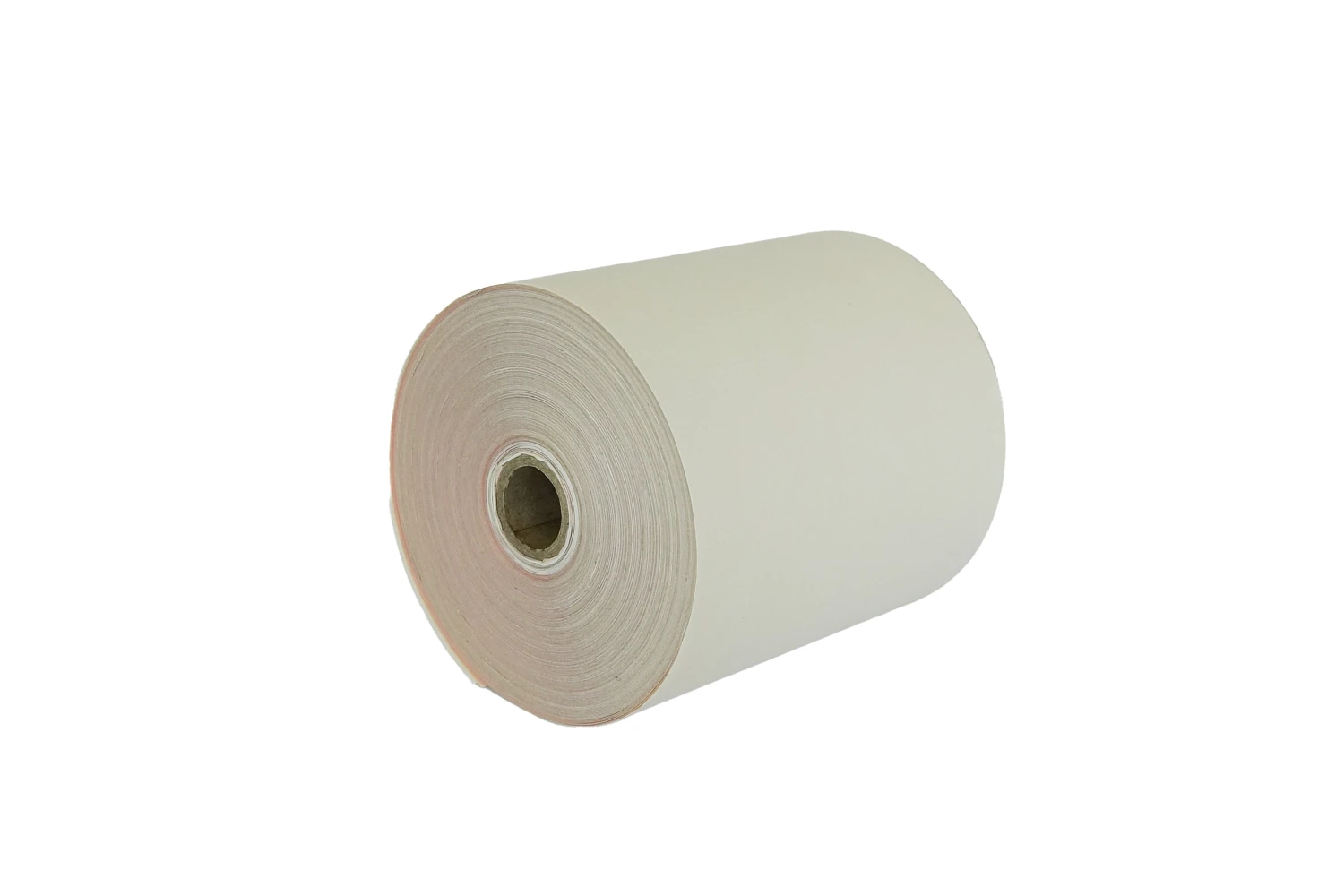 Rouleau de caisse, 3 couches, blanc, jaune, rose, 76x70x12 mm