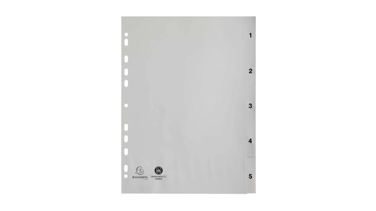 EXACOMPTA Répertoire de chiffres 1 - 5