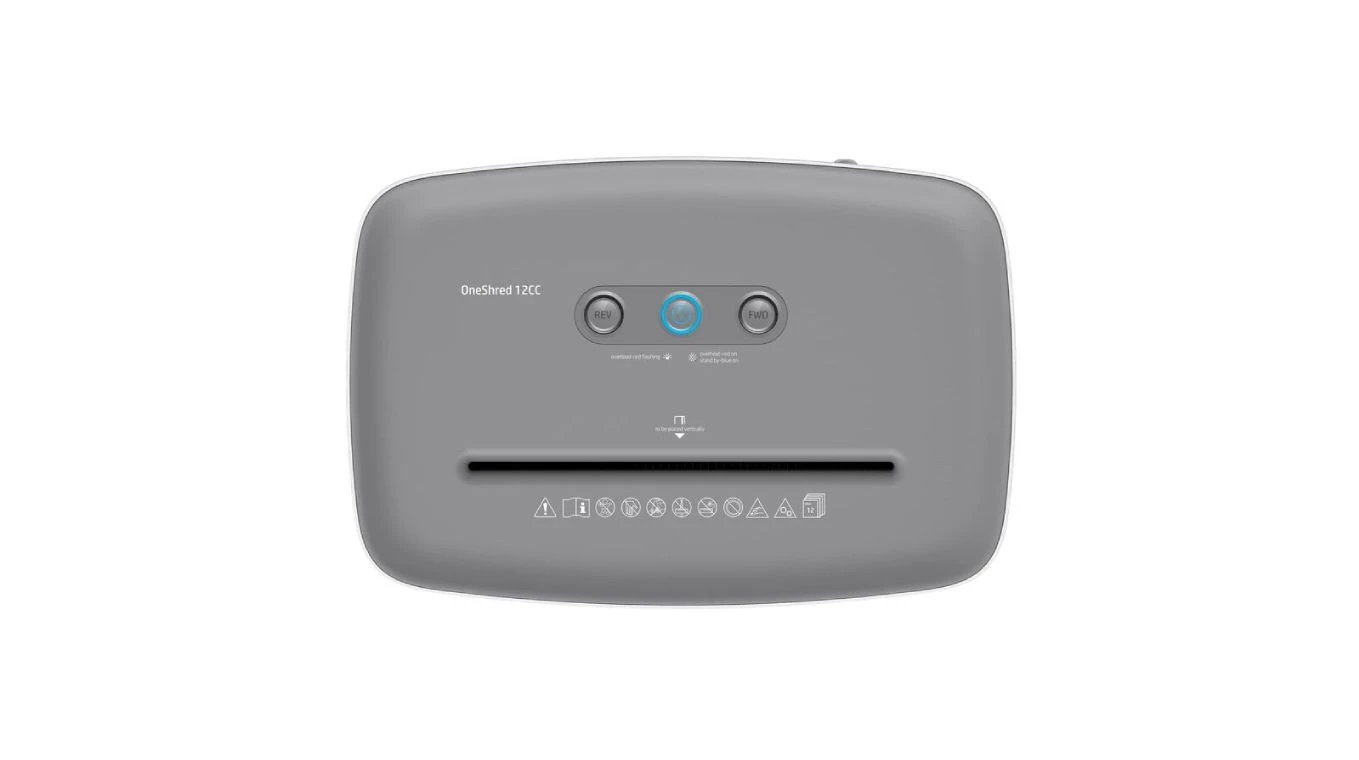 HP Oneshred 12CC Aktenvernichter mit Partikelschnitt