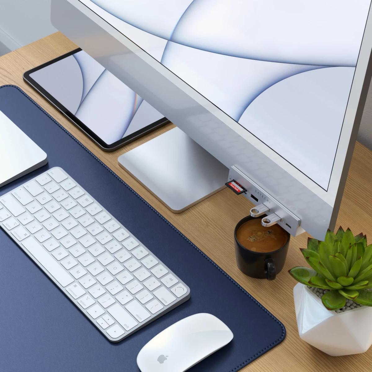 Satechi USB-C Clamp Hub für iMac 24"