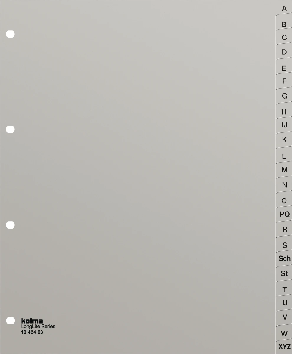 KOLMA Répertoire Superstrong XL A - Z