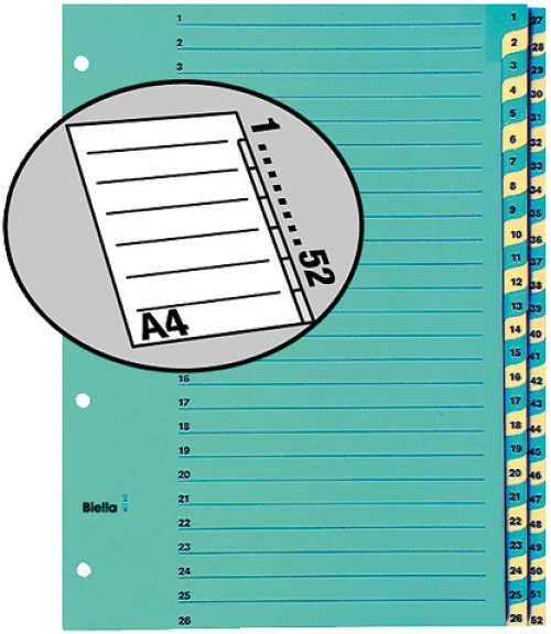 BIELLA Zahlenregister 1 - 52