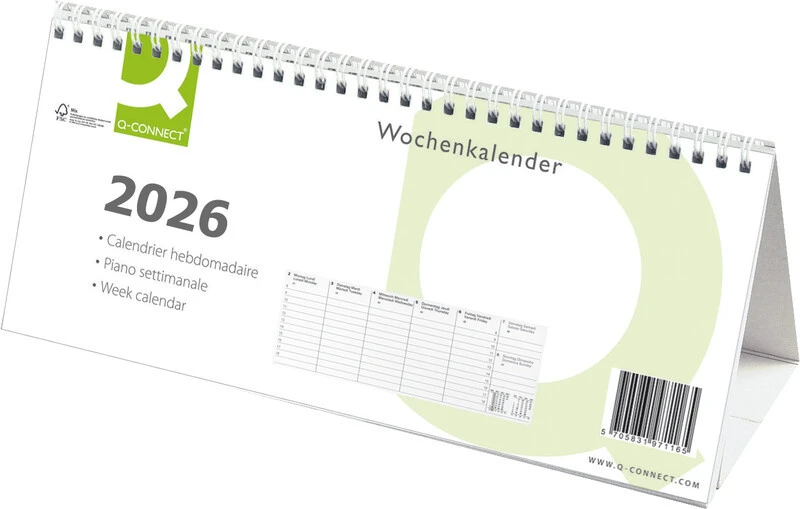 Q-CONNECT Calendrier hebdomadaire Triangle 2026