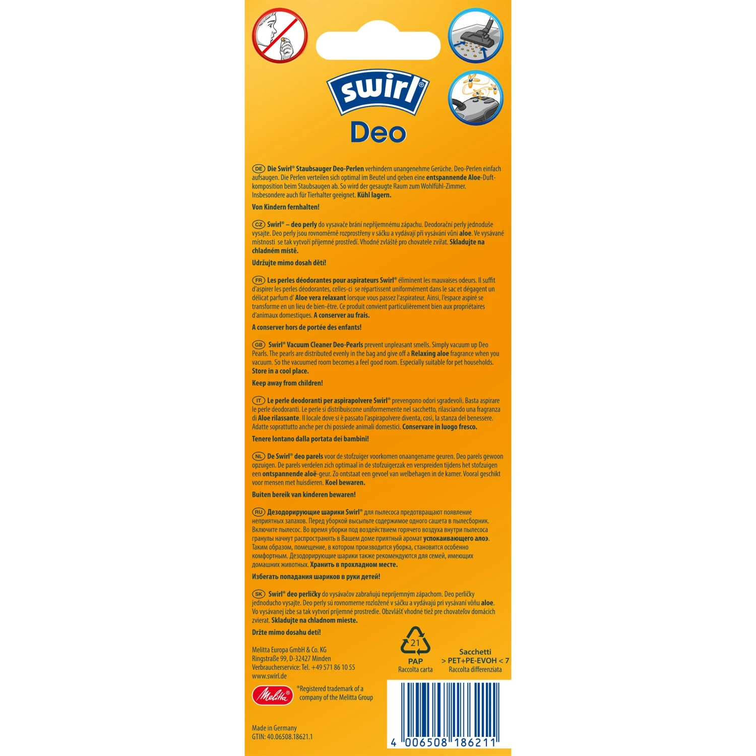 SWIRL Staubsauger Deo-Perlen