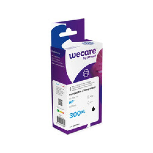 WECARE Tinte 300XL rebuilt schwarz CC641EEWE