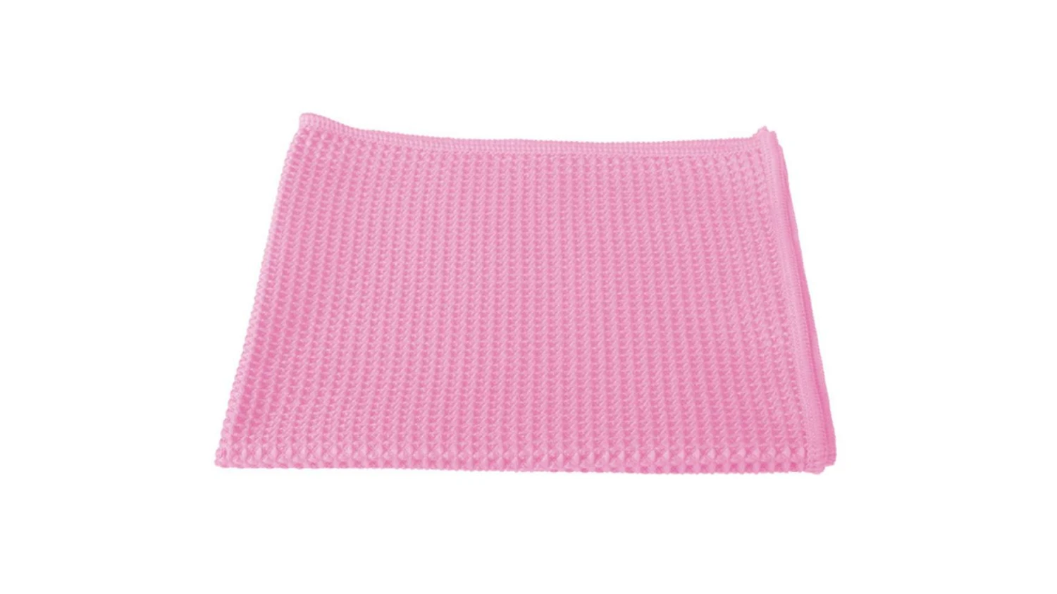 Chiffon gaufré en microfibres 40 x 40cm, rose, 290g/m², sachet de 5 pièces