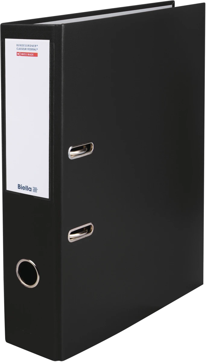 Biella Bundesordner mit 7 cm Rückenbreite, schwarz