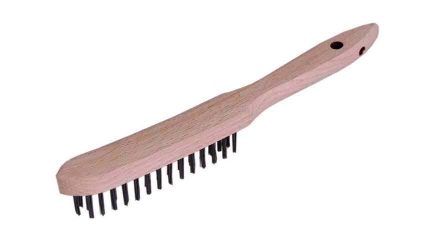 Drahtbürste mit Holzgriff