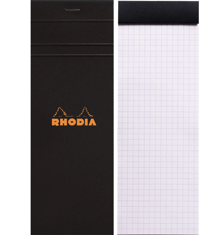 RHODIA Bloc notes noir 74x210mm