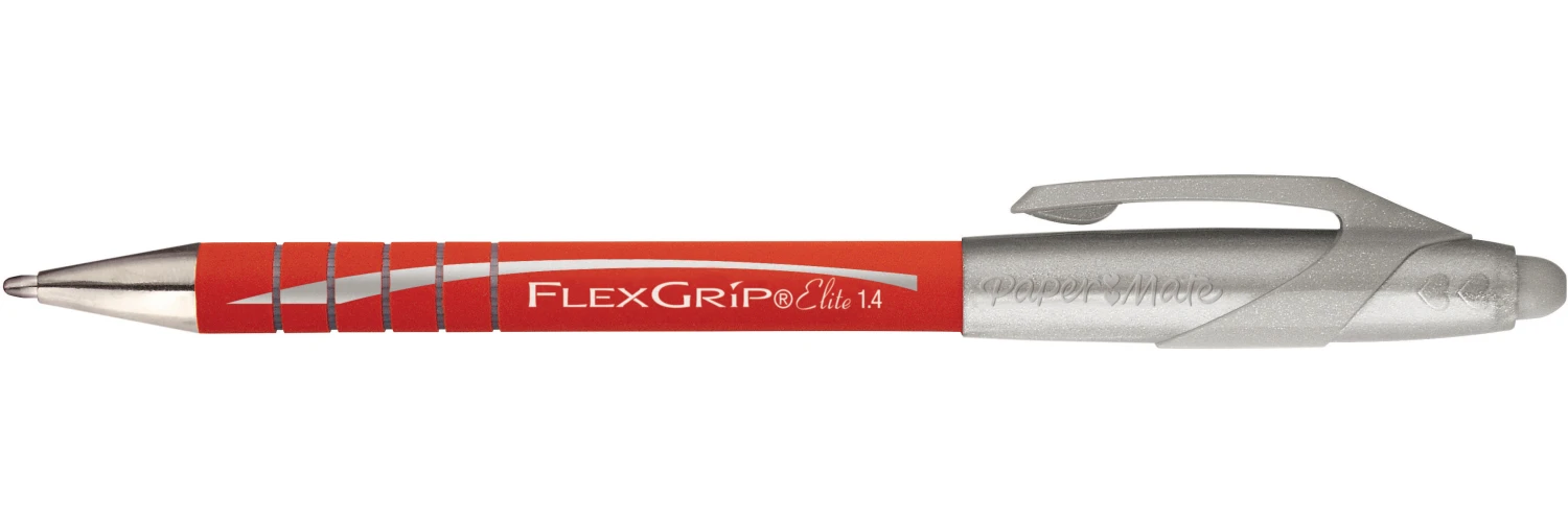 Papermate Stylo à bille rétractable FlexGrip Elite 1.4 mm, encre rouge