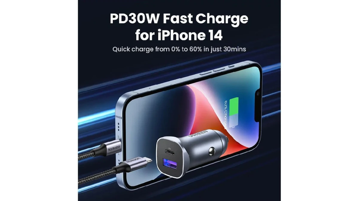 UGREEN Fast Car Charger 30W