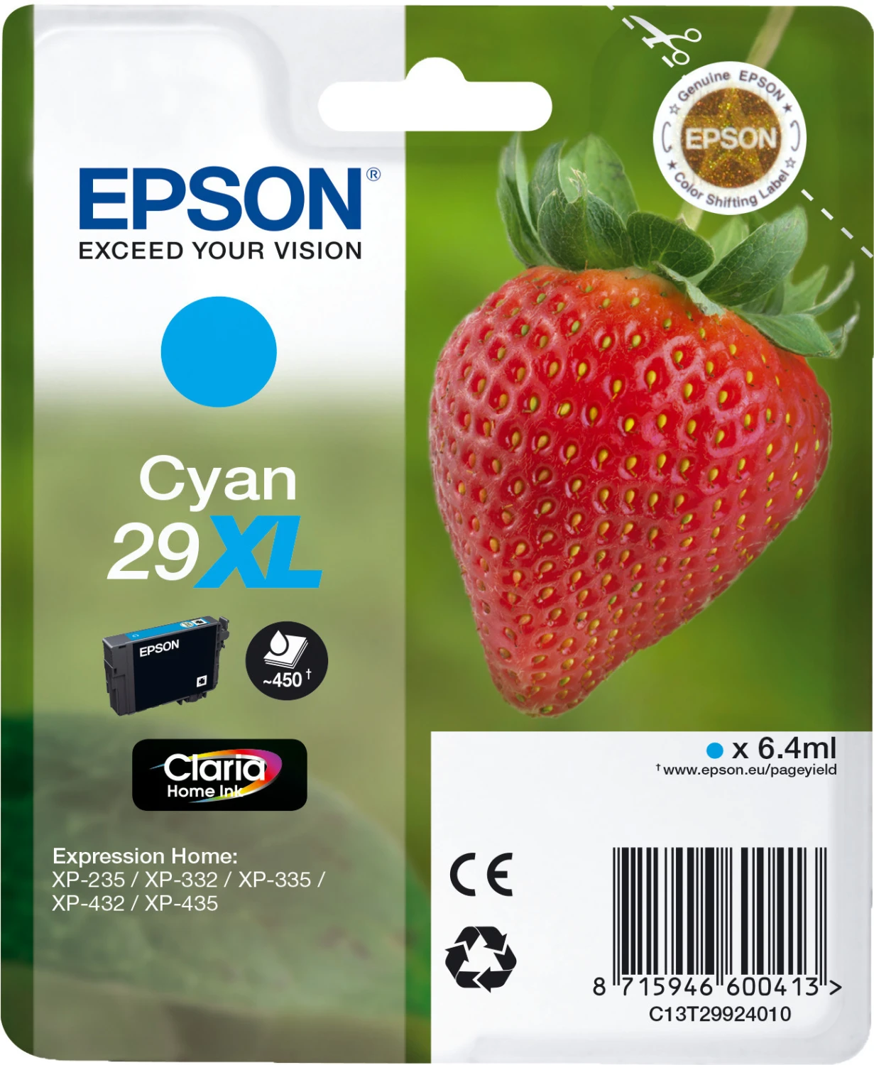 EPSON Tintenpatrone 29XL cyan