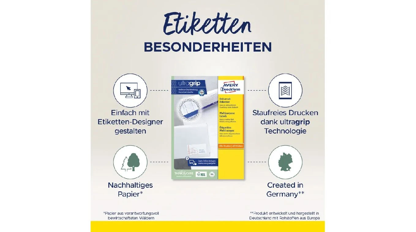 AVERY ZWECKFORM 6175 Etiketten 10.5 x 48 mm, 30 Blatt