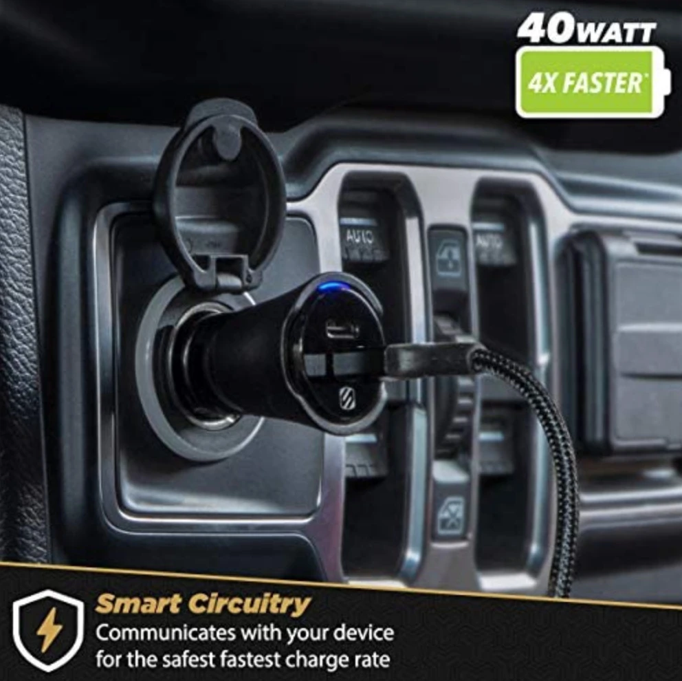 Scosche 40W Chargeur de voiture à double port