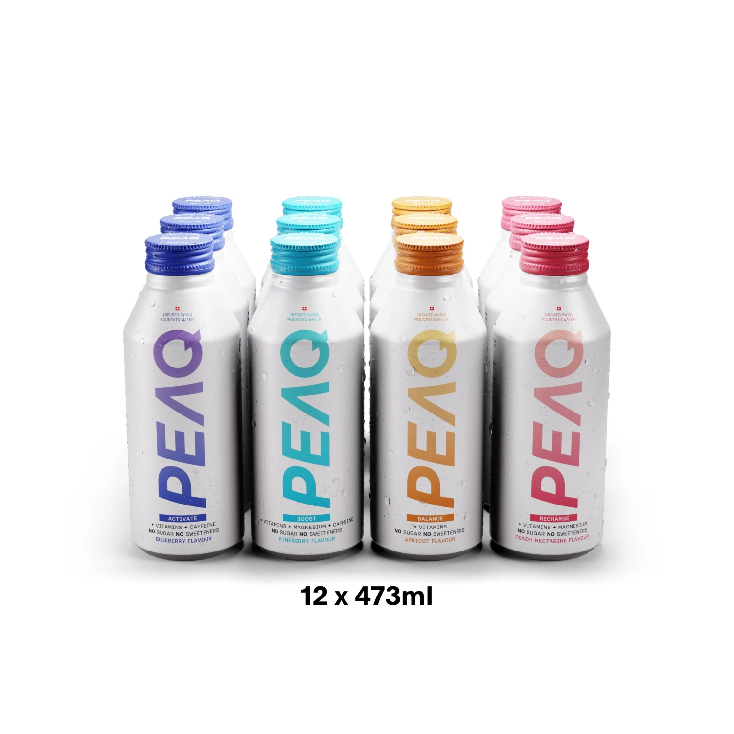 PEAQ Mix Aluminium Flasche 12 x 473 ml