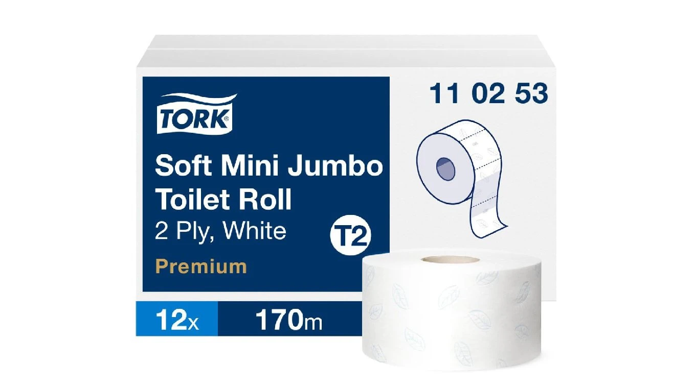 TORK Papier toilette Premium Mini Jumbo 2 couches, 12 rouleaux