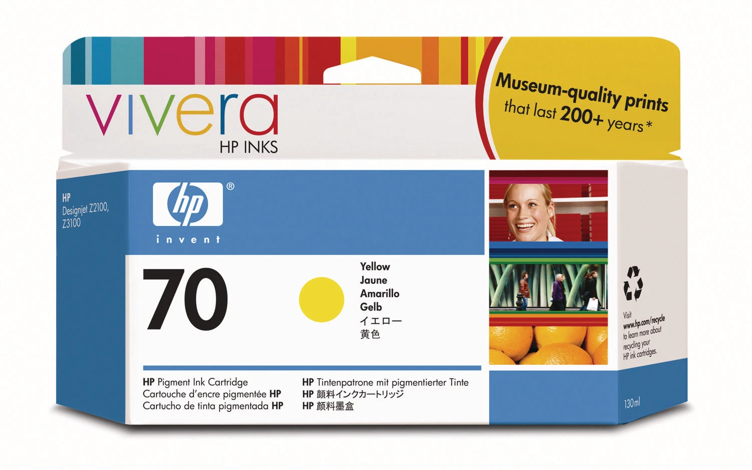 HP Tintenpatrone 70 yellow