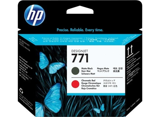 HP 771 Cartouche d'encre mat noir/rouge