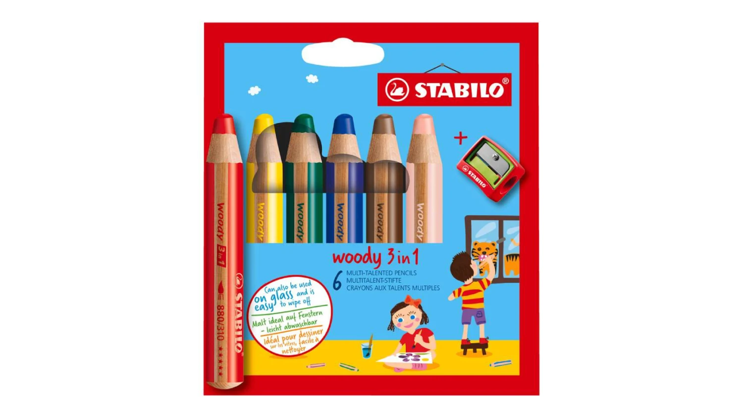STABILO Crayon couleur Woody 3 in 1 - 6 pcs.