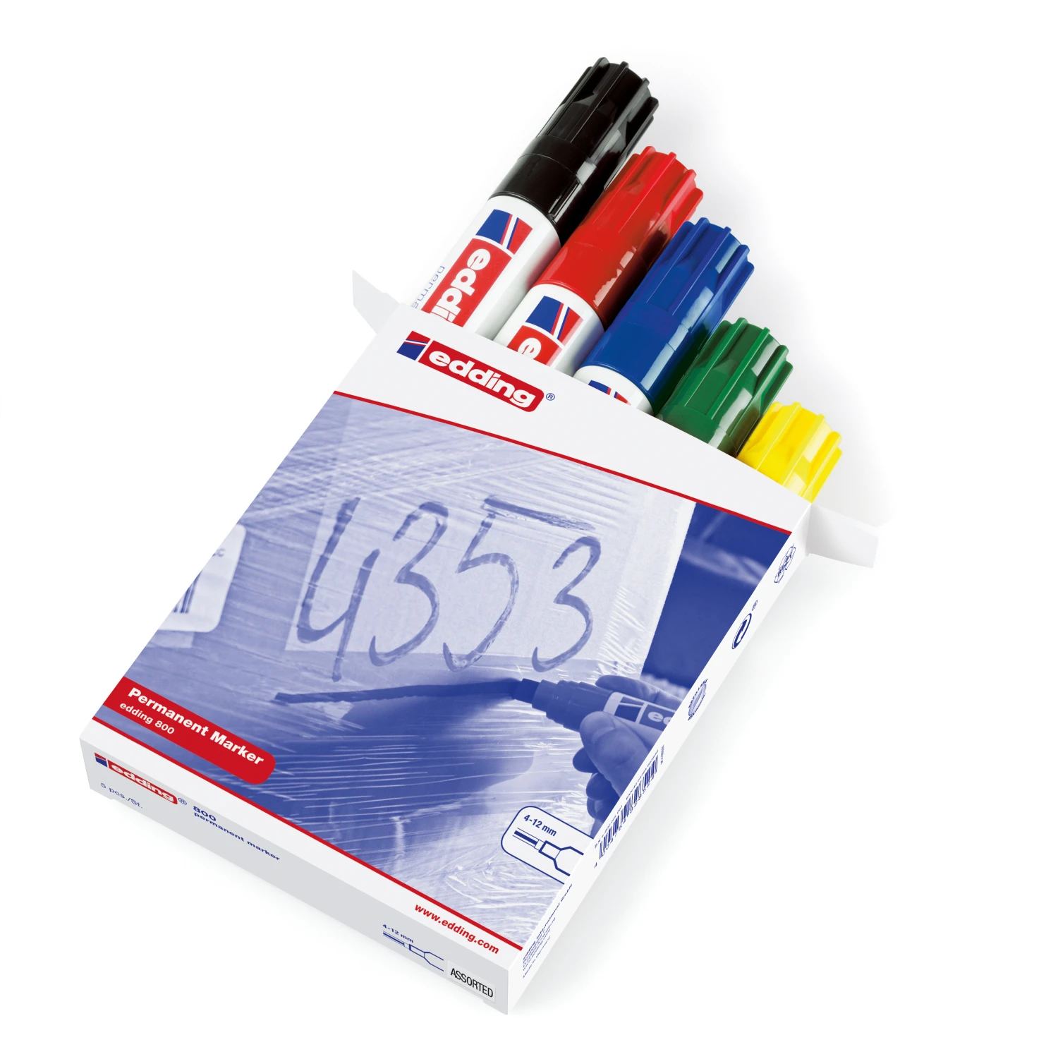 EDDING Permanent Marker 800 4-12mm - 5er Pack