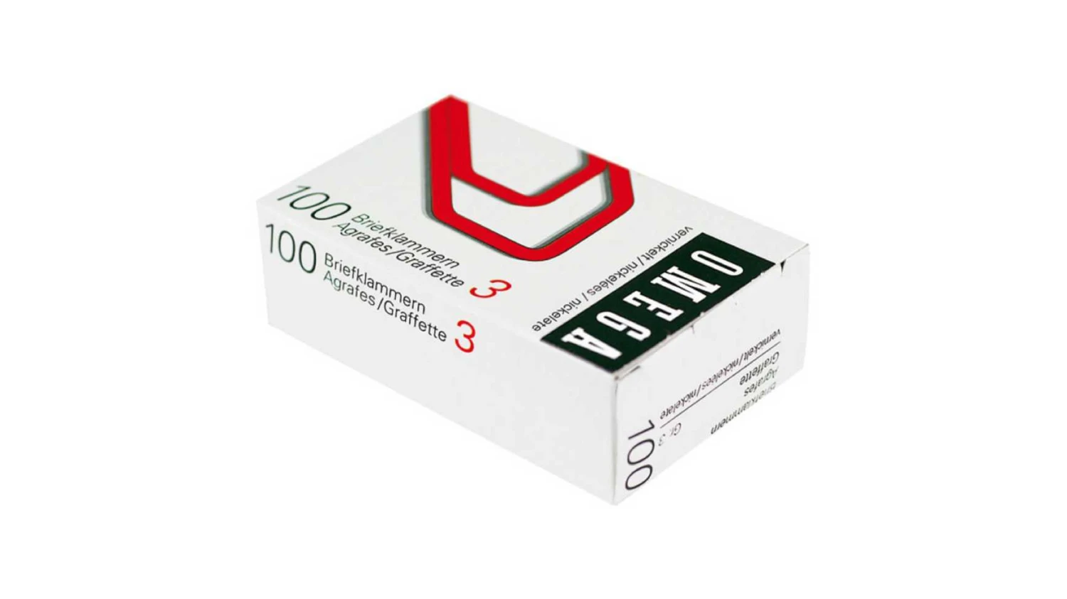 OMEGA Büroklammern Gr. 3 - 100 Stück