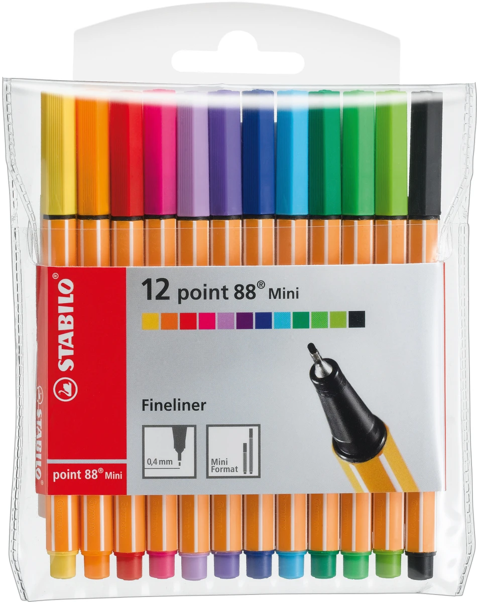 STABILO Point 88 Mini 0,4mm - étui à 12 pcs.