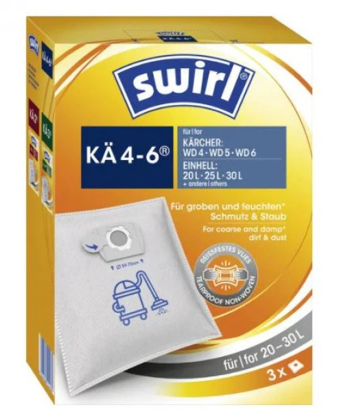 SWIRL Sac aspirateur KA 4.0-6.0 non-tissé indéchirable 3 pièces