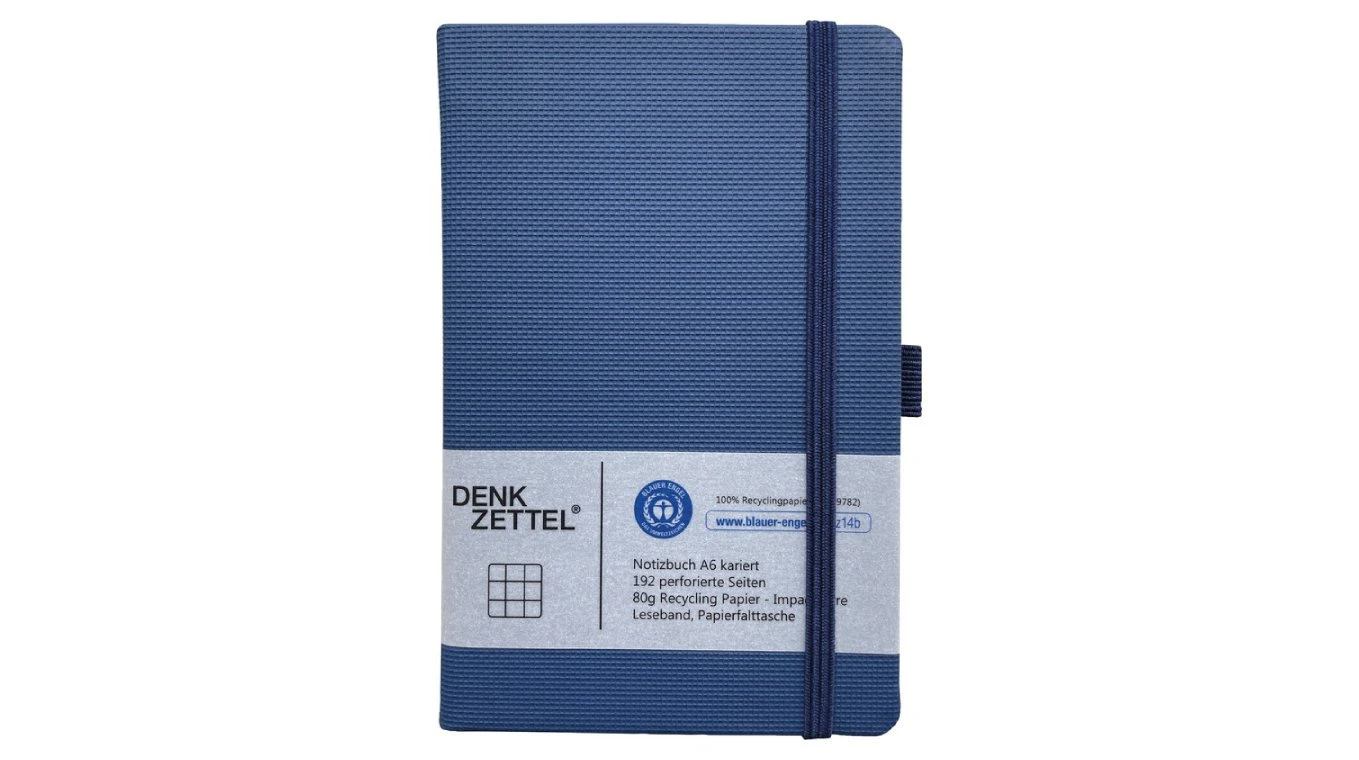 DENKZETTEL® Carnet de notes Art - A6 - bleu ange