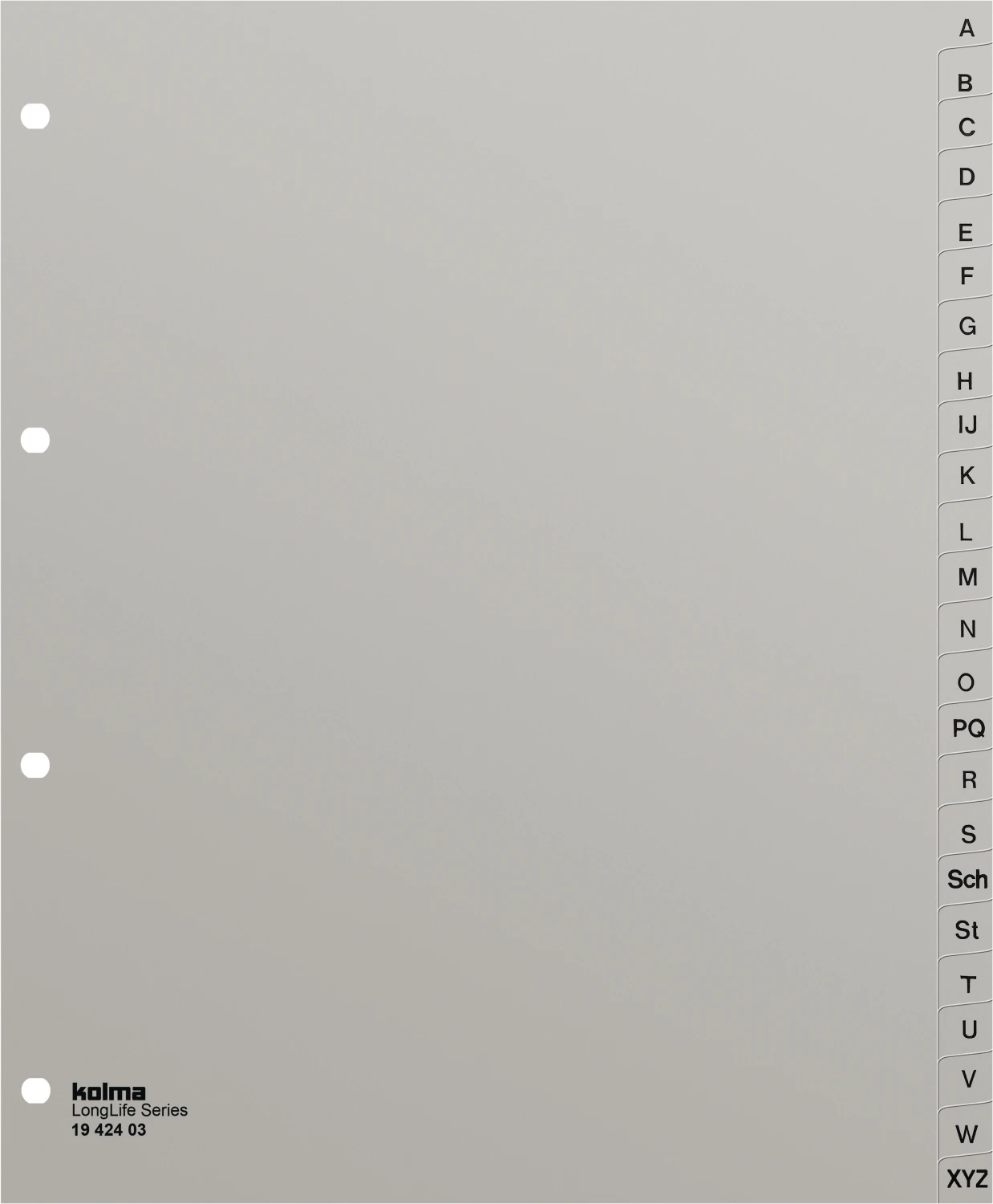 KOLMA Répertoire Superstrong XL A - Z