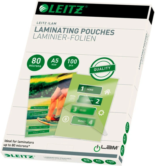 LEITZ Pochettes de plastification A5, 80 my