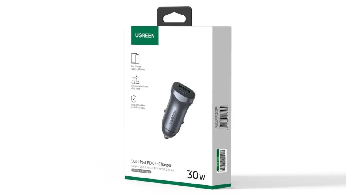 UGREEN Fast Car Charger 30W