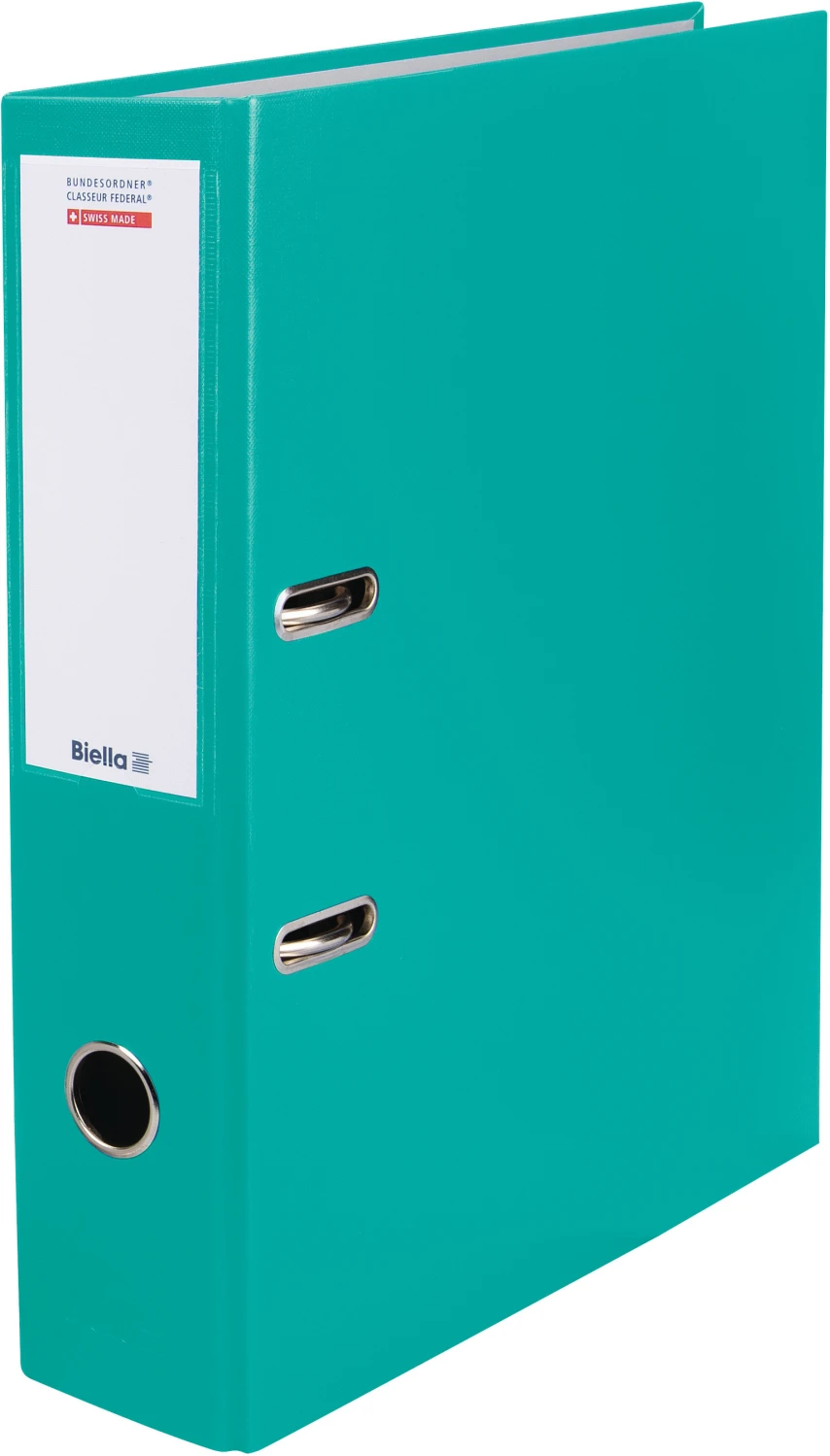 Biella Bundesordner mit 7 cm Rückenbreite, türkis