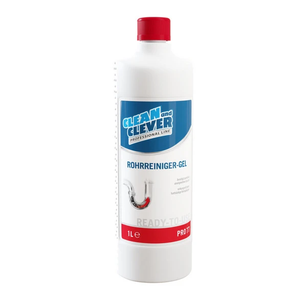 CLEAN AND CLEVER Gel nettoyant pour tuyaux PRO 77, 12 x 1 L